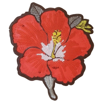 symærke-stor-blomst-rød-hawaii
